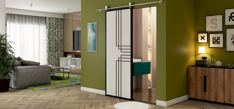 sliding bathroom door installation in Castro Valley